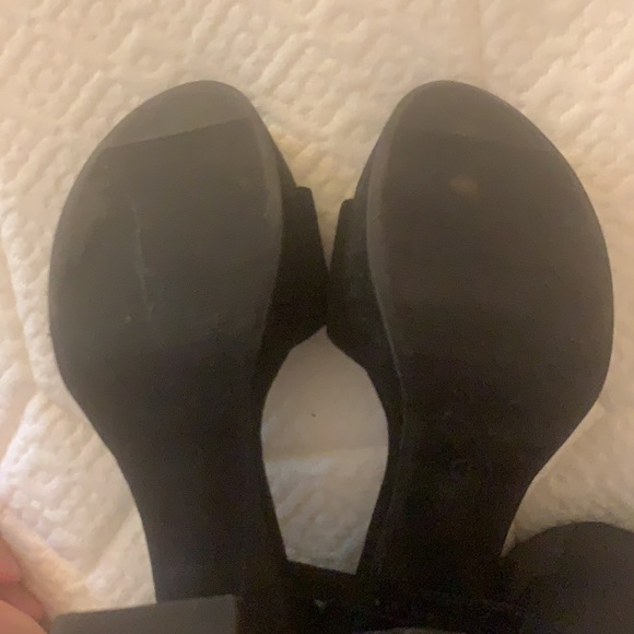 Black Suede Platform Heels - Picture 3 of 4